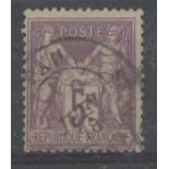 1876 5f mauve on lilac F/U, fine.