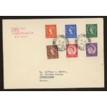 1957 Graphite set on plain FDC with Santon Isle of Man CDS.