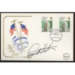 1976 American Bicentenary Cotswold FDC signed by Charlton Heston. Address label, fine.