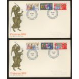 1969 Christmas Post Office FDC with Jerusalem Skellingthorpe Lincoln H/S x 4 covers.