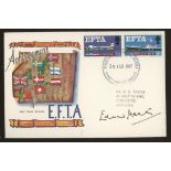 1967 EFTA Connoisseur FDC with Kingston upon Thames FDI H/S signed by Edward Heath.