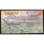 2003 Spitfire cover signed by 7 Battle of Britain participants. Printed address, fine.