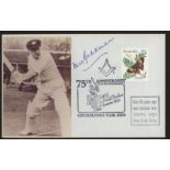 Cricket: Don Bradman autographed on Australia 1983 75th Birthday cover. Unaddressed, fine.