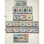 1987-91 U/M collection on album pages,