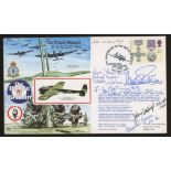 1990 The Major Assault cover signed by 7 Battle of Britain participants. Printed address, fine.