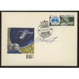 Space: 1976 Russia Space FDC signed by Vladimir Aksenov. Unaddressed, fine.