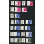Scotland: Collection of cylinder singles on Hagner sheets incl. many better printings.