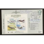 1987 RAF cover signed by Luftwaffe pilots Ulrich Steinhilper & Otto Kutzner. Address label, fine.