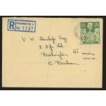 1942 (March 9th) 2/6d yellow-green on plain FDC with Paddington Spring St reg CDS.