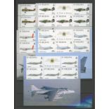 2008 RAF 90th Anniversary set in part sheets of 5 sets U/M.