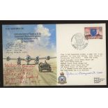 1982 RAF cover signed by 3 Battle of Britain pilots. Address label, fine.