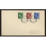 1936 Edward VIII ½d-2½d on plain FDC with King Edward Banff CDS. Printed address, fine.