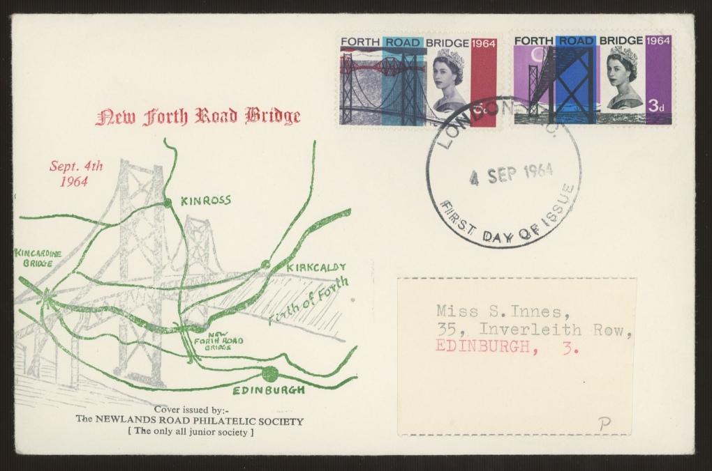 1964 FRB (phosphor) Newlands Road Philatelic Society FDC with London WC FDI H/S.