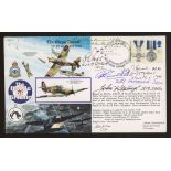 1990 The Major Assault cover signed by 7 Battle of Britain participants. Printed address, fine.