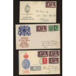 1937 Coronation x 4 illustrated FDCs including scarcer designs.