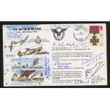 1990 Battle of Britain cover signed by 10 Battle of Britain participants. Printed address, fine.