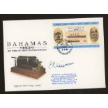 Titanic: Edith Eileen Haisman, Titanic survivor, autographed on 1996 Bahamas Marconi S.S.