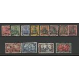 German Post Offices in Turkish Empire: 1900 Germania set good to fine used.