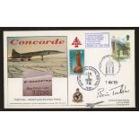 Brian Trubshaw: Autographed on 1989 Concorde cover. Printed address, fine.