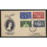 1953 Coronation J.Sanders illustrated FDC with Southampton slogan "Long Live the Queen".