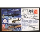 1990 The Night Blitz cover signed by 8 Battle of Britain participants. Printed address, fine.