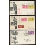 1963 FFH (Ord) with FFH slogan, (Phos) with Waterloo Station CDS, Paris Dover Packet Service H/S,