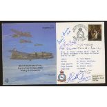 1984 Boeing B17 Fortress cover signed by 5 Battle of Britain participants. Address label, fine.