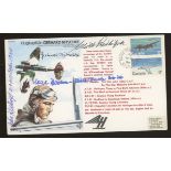 1981 RAF Flugkapitan Gerhard Nitschke cover signed by Gerhard Nitschke & 2 other Luftwaffe pilots.