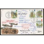 1989 Industrial Archaeology Battle of Britain Museum RFDC FDC with additional 9 signatures of