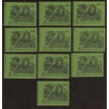 GB booklets: 1968 (Sept) 10/- Scott booklet with mixed value pane Missing Phosphor x 10 booklets.