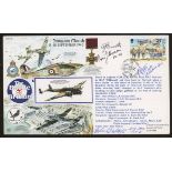 1990 Invasion Month cover signed by 4 Battle of Britain participants. Printed address, fine.