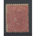 1870 1d rose-red, perf 11½, wmk "10" used with light fiscal cancel.