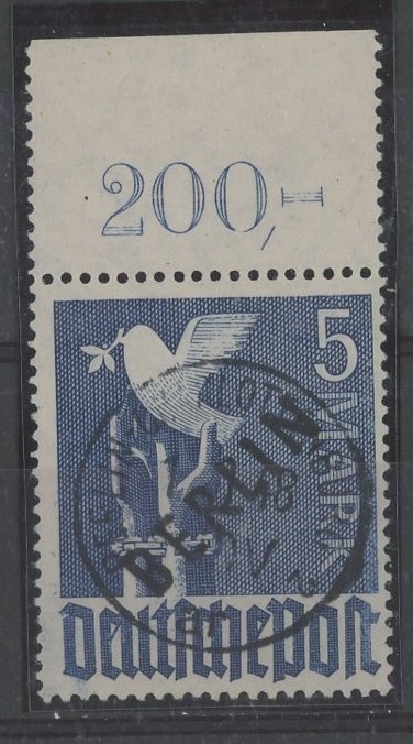 1948 5M blue F/U, fine.