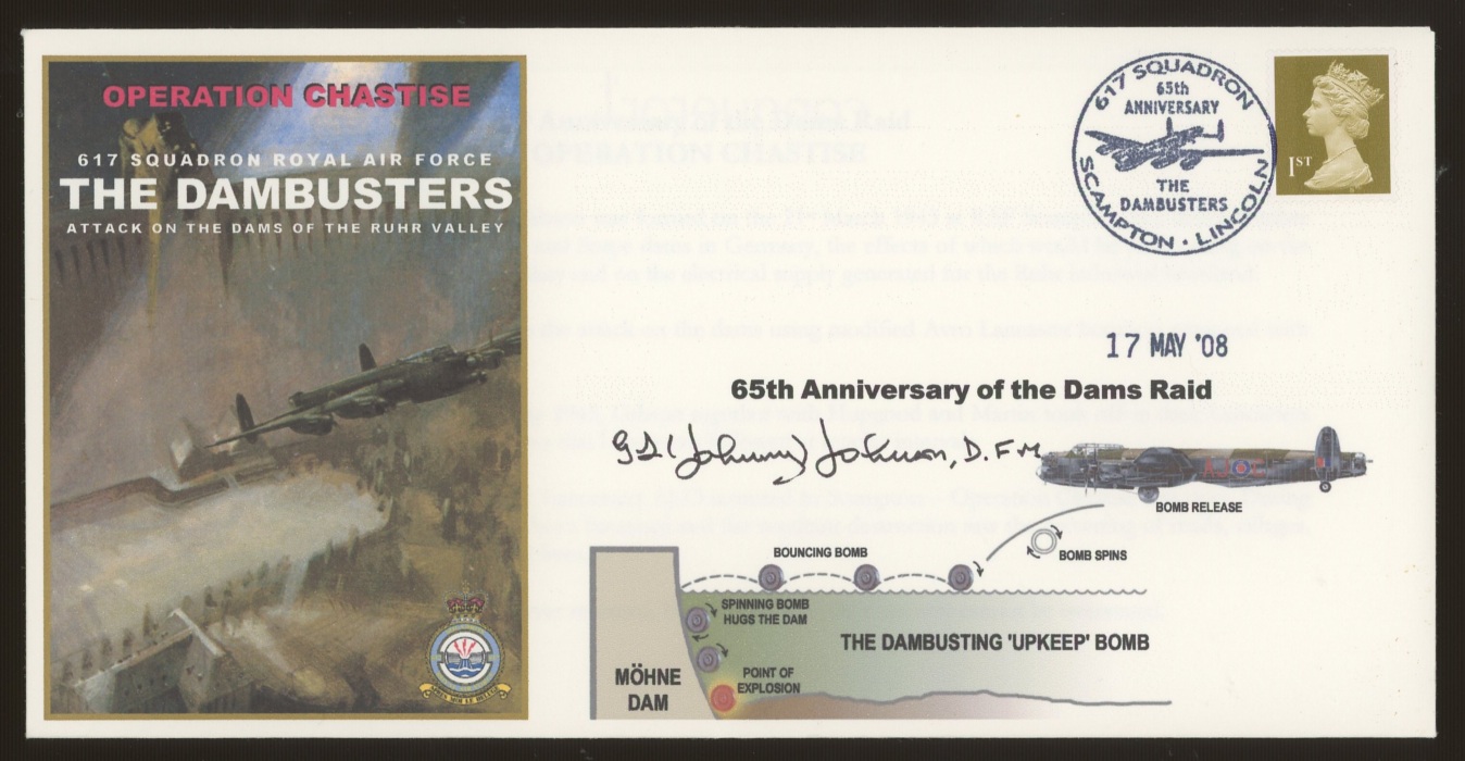 2008 Operation Chastise cover signed by Squadron Leader G.L.