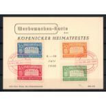 Kopenick Heimatfest postcard with set of 4 stamps cancelled with special H/S, fine.