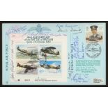 1986 Battle of Britain cover signed by 9 Battle of Britain participants incl. Dennis David.