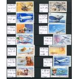 1997-2011 Air stamps, values to 50f & 5 euros.