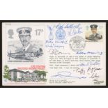 1987 Battle of Britain cover signed by 10 Battle of Britain participants. Address label, fine.