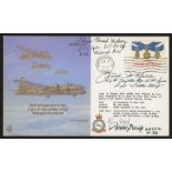 1983 RAF Boeing B17 Fortress cover signed by 3 American Aces: H.Meigs, T.Maloney & R.W.Klibbe.