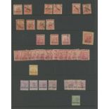 Revenues: 1876-83 used selection with 1876 1d x 10 various shades Bft 9, 1879 1d x 20 Bft 12,
