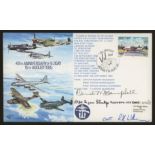 1985 40th Anniversary VJ Day cover signed by David McCampbell & Rear Admiral Eugene Bennet Fluckey.