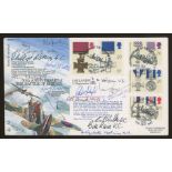 1990 Gallantry RFDC FDC signed by 15 Battle of Britain participants. Printed address, fine.