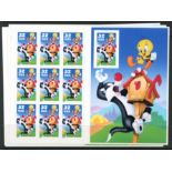 1998 Sylvester & Tweetie Pie Min sheet of 10 & 1990 Daffy Duck Min sheet of 10,