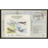 1987 Flugplatz Gutersloh cover with 3 relevant signatures. Address label, fine.