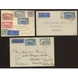 1931-33 Rock of Gibraltar issue on 5 covers: Four Airmail with three to UK, one to Ireland,