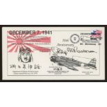1991 Pearl Harbor cover signed by Colonel Philip Rasmussen. Unaddressed, fine.