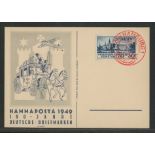 Baden: 1949 Engineers Congress 30pf F/U on special postcard, fine.