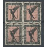 1926 Air 2m Bird Statue block of 4 F/U, fine.