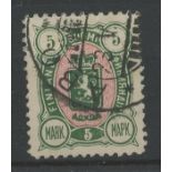 1889 5m green & red used.