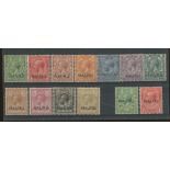 1916-23 set + ½d & 1d overprint changes Mint, a few heavily mounted.